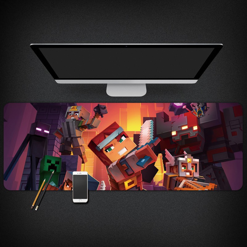 我的世界minecraft游戲周邊鼠標墊電腦鍵盤桌墊超大厚游戲鼠標墊 蝦皮購物
