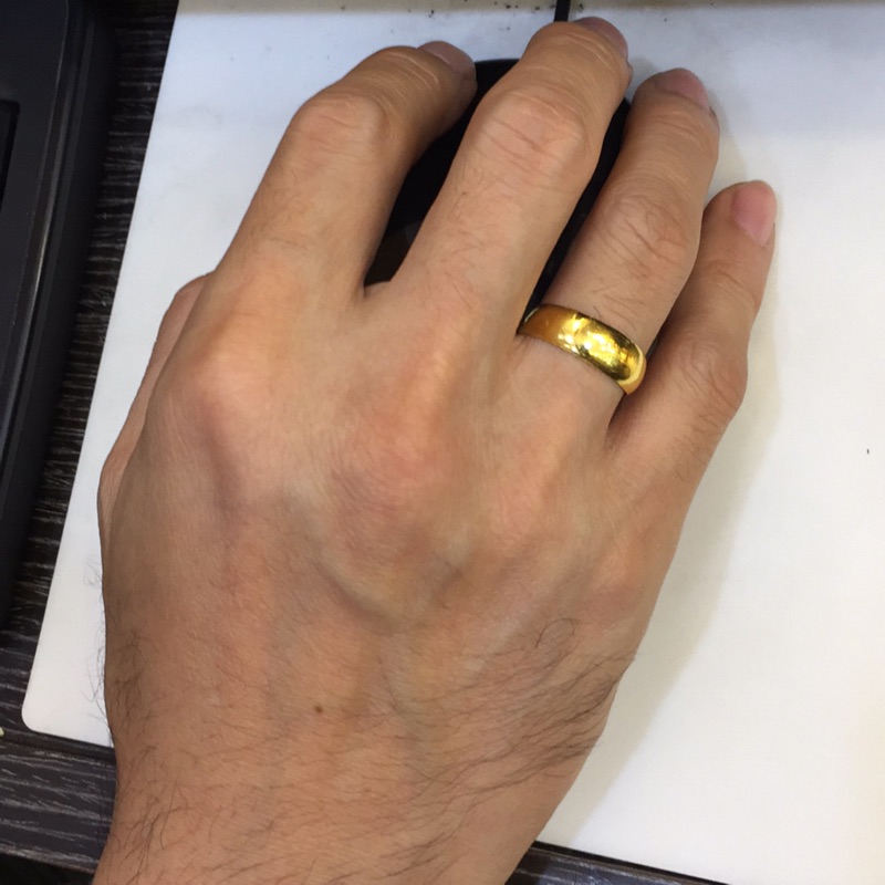 豐瓏銀樓 ~純金9999黃金戒指素面亮面戒指 父親節禮物 生日禮物 結婚禮物 男生黃金戒指