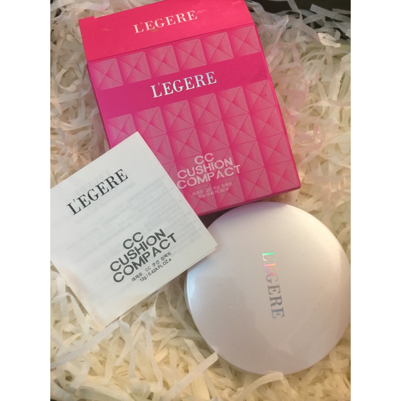 全新 L`EGERE 蘭吉兒 CC舒芙蕾水凝粉餅 CC Cushion Legere 氣墊粉餅 效期2019-02-20