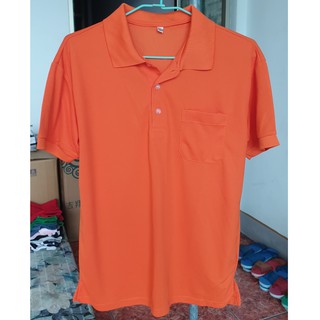 團訂 橘色 排汗 透氣 運動 短袖 上衣 Polo 衫 台灣製