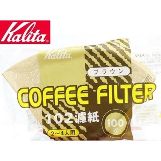 【YAYA100入日本原裝進口 Kalita 102咖啡濾紙(3-4人)梯形扇形咖啡 濾紙 另有耳掛式咖啡濾紙不鏽鋼咖啡