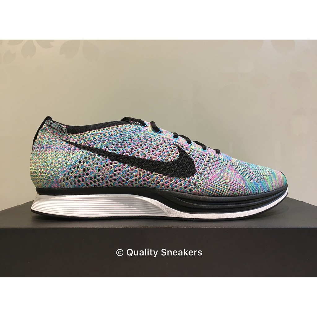 Quality Sneakers - Nike Flyknit Racer 彩虹 編織 526628-304