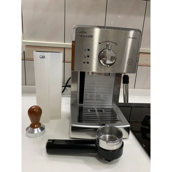 二手  半自動咖啡機 飛利浦 HD8327  &amp; Tiamo Cafe堤亞摩咖啡的咖啡填壓器