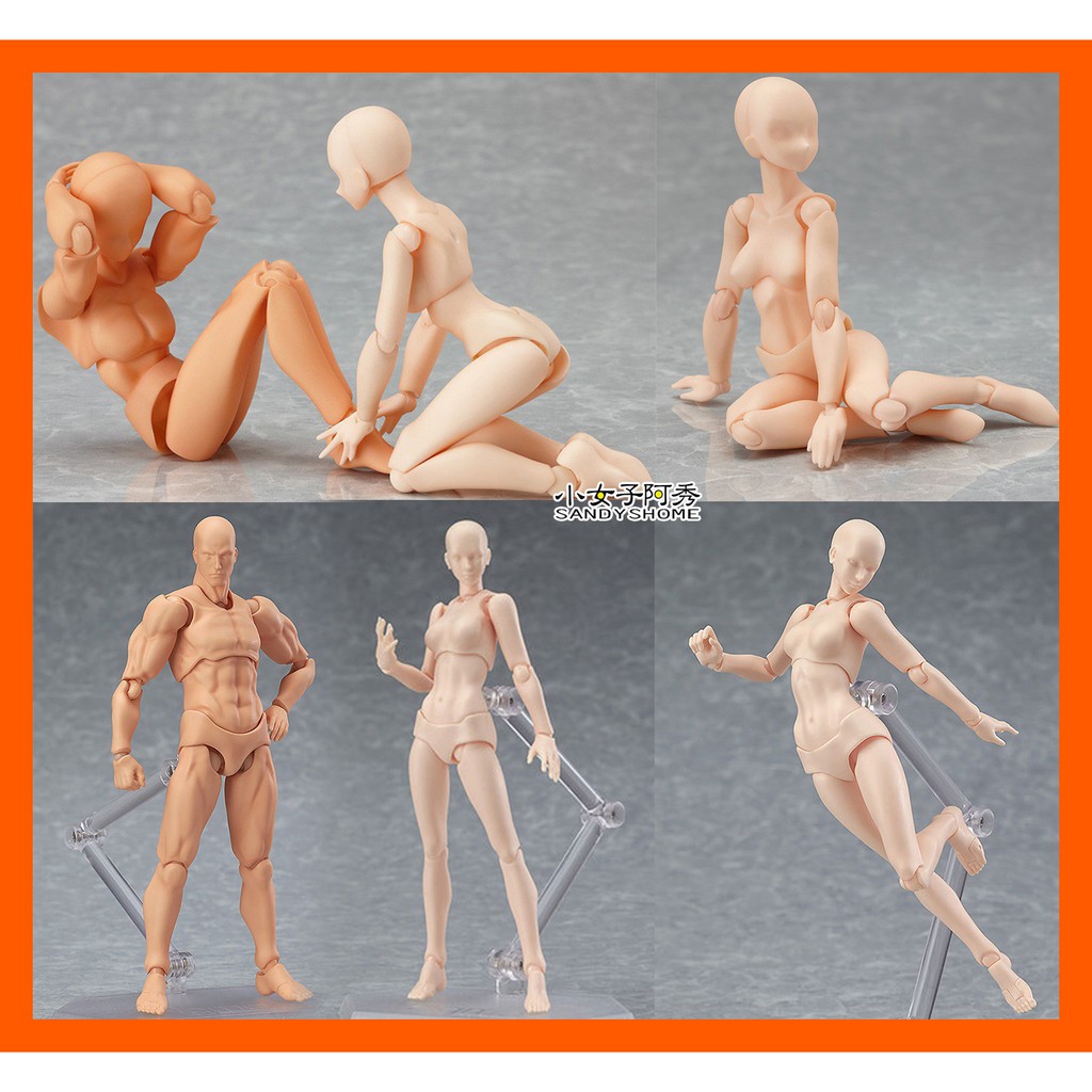 Maxfactory Mf Figma 1 0 2 0 She He 女 男繪圖模型素體關節可動模型人體模型 蝦皮購物