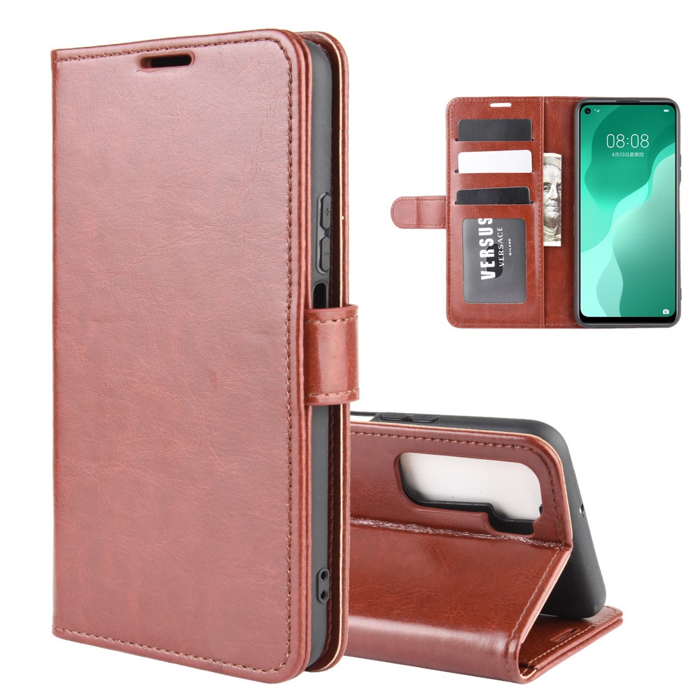 適用華為nova7手機殼 瘋馬紋錢包式插卡保護套Nova 7 Pro手機皮套