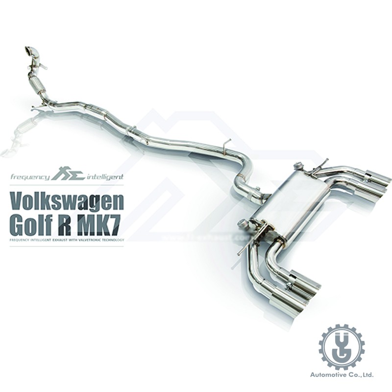 FI 高流量帶三元催化頭段 當派 排氣管 Volkswagen Golf R MK7 2015+ 底盤【YGAUTO】