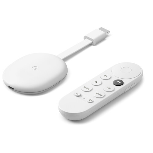 【現貨，美國帶回】 全新白色Google Chromecast with Google TV 4K 第四代 機上盒