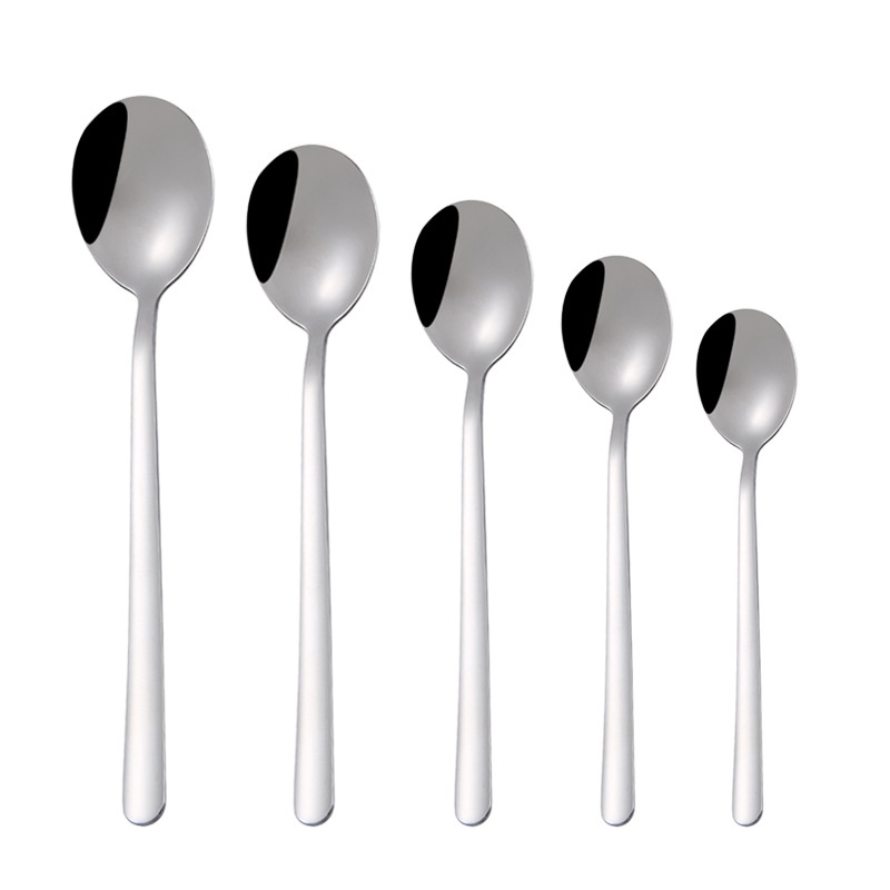 304不鏽鋼湯匙 韓系勺子 甜品勺 攪拌勺 家用吃飯勺 不鏽鋼餐具