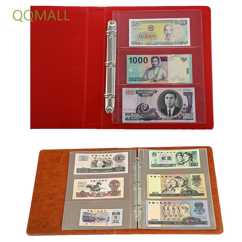 Qqmall 180x80mm 相冊傳單3 孔傳單紙幣相冊收集pvc 收藏用品錢存儲賬單相冊配件貨幣鈔票收集 多 蝦皮購物