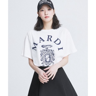 [Mardi Mercredi] 韓國時尚風格金 Go-eun 時尚 T 卹 BIJOU Mardi _ 乳白色海軍