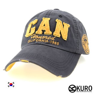 KURO-SHOP韓國進口深灰色CAN老帽棒球帽布帽