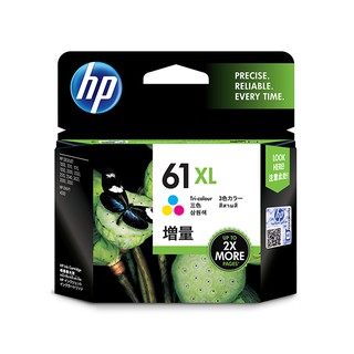 HP 惠普 61 XL 高容量 彩色 三色原廠墨水匣(CH564WA) 印表機