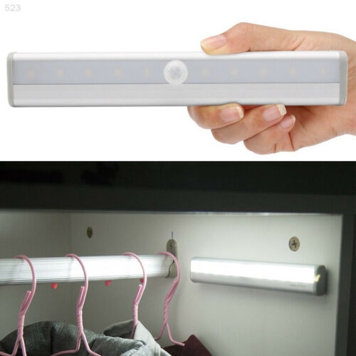 充電型 正白+暖黃10LED人體光控雙感應燈/USB充電感/光控感應燈/磁吸感應燈 鋁合金 櫥櫃燈樓梯走廊紅外線 小夜燈