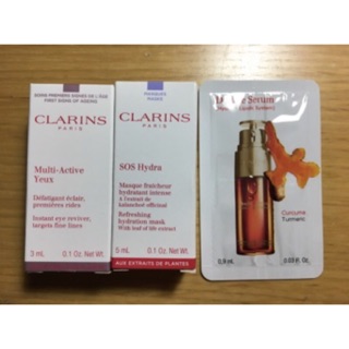 CLARINS 克蘭詩 漾採肌活熬夜亮眼冰棒 黃金雙激萃超級精華 全效緊緻眼霜 極緻活齡精萃 黃金雙萃精華