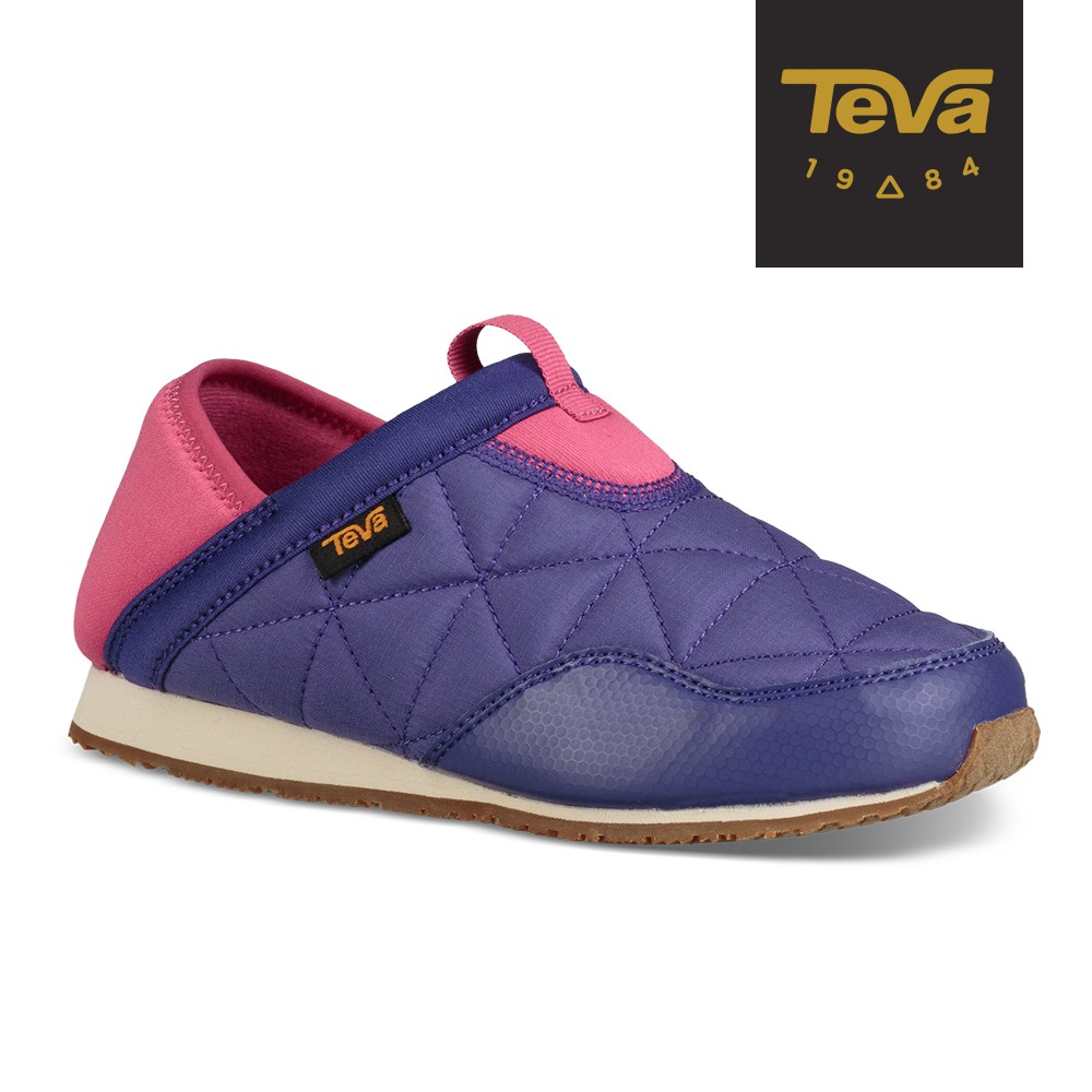 【TEVA】中/大童 Ember Moc 防潑水菠蘿麵包鞋/休閒鞋/懶人鞋/童鞋-紫 (原廠現貨)