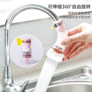 萬能接頭水龍頭過濾器 廚房家用伸縮旋轉防濺水花灑 自來水瀘凈水器 廚房面盆濾水器