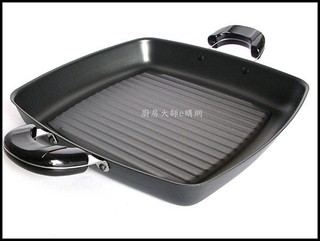 廚房大師-風味方型料理鍋/煎烤鍋/燒烤鍋/平底鍋/平煎鍋 適用電磁爐 SGS檢驗合格