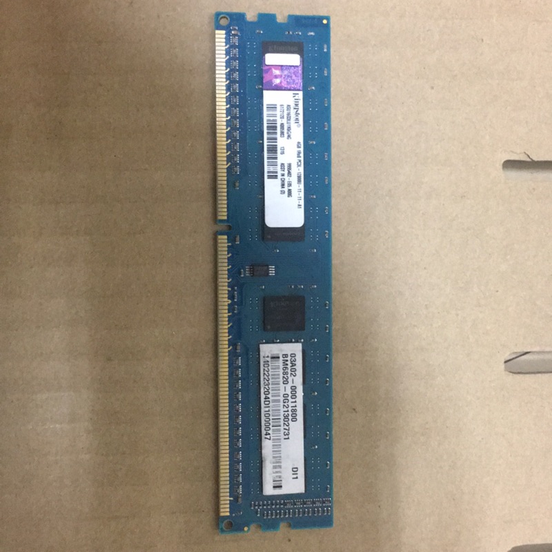 金士頓 Kingston DDR3 1600 4G 單面 記憶體