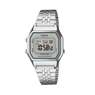 CASIO 卡西歐 熱銷復古 經典復古數字型電子錶(LA680WA-7)-銀色(LA670WGA-1)
