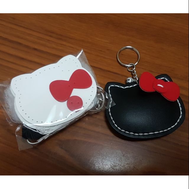 Twinkle工作室 現貨貓咪皮革鑰匙圈diy材料包 蝦皮購物