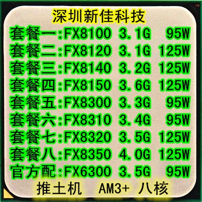 CPU~AMD FX8100 8120 8140 8150 8300 8310 8320 8350AM3+八核臺式CPU