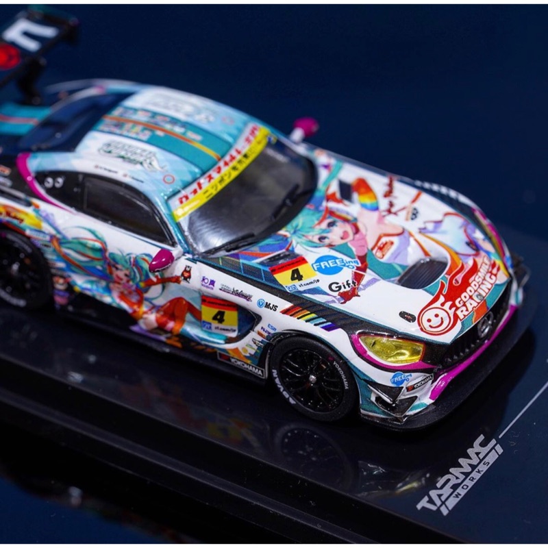 Tarmac 限定版 初音未來 賓士 Benz AMG GT 1/64 非 多美 IG 頭文字D Rwb