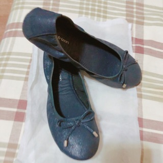 法國品牌Maud Frizon摺疊平底娃娃鞋/深藍色/36號半