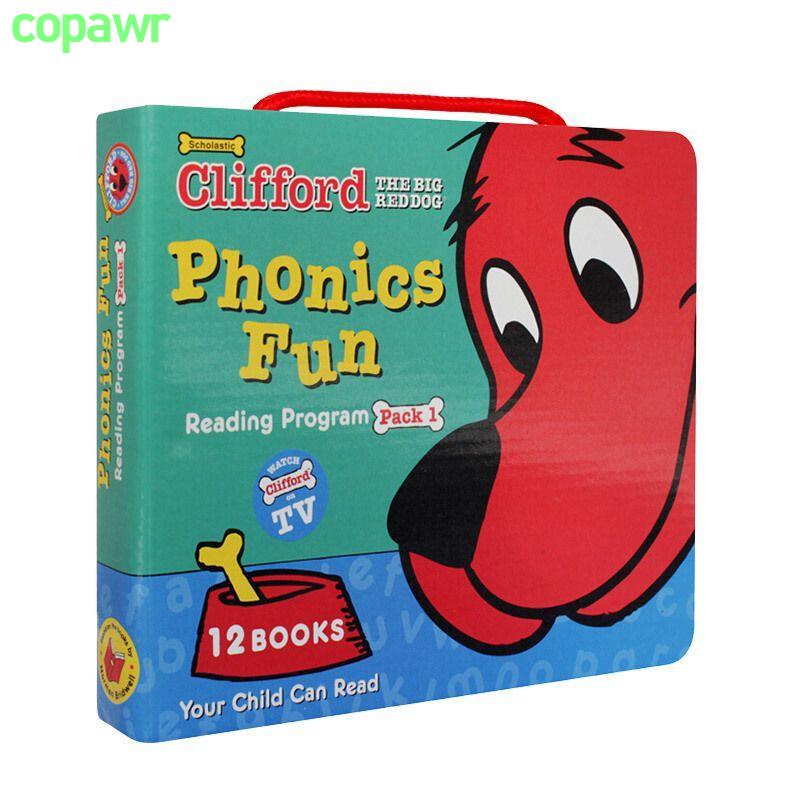 大紅狗自然拼讀分級閱讀進口英文盒裝1 ClifFord Phonics Fun 1#