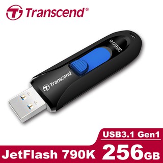 Transcend 創見 256G 512G JetFlash 790 USB 3.1 黑色 高速 隨身碟 保固公司貨