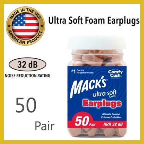 【 50副筒裝 】美國原裝進口 ~ Mack's Ultra 工作專用耳塞【降噪32分貝】