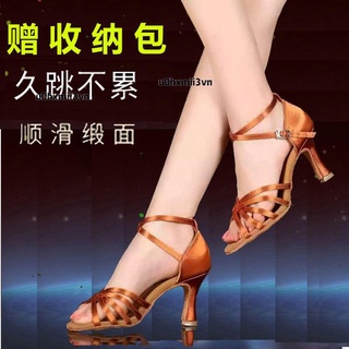 🔥熱賣🔥三莎拉丁舞鞋成人女士中跟舞蹈鞋軟底鞋高跟拉丁鞋女童女孩跳舞鞋廣場舞鞋