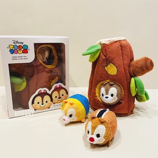 GoGoDy 現貨 韓國🇰🇷Dan 迪士尼 TsumTsum奇奇與蒂蒂樹洞🐿️藏食響紙發聲寵物玩具