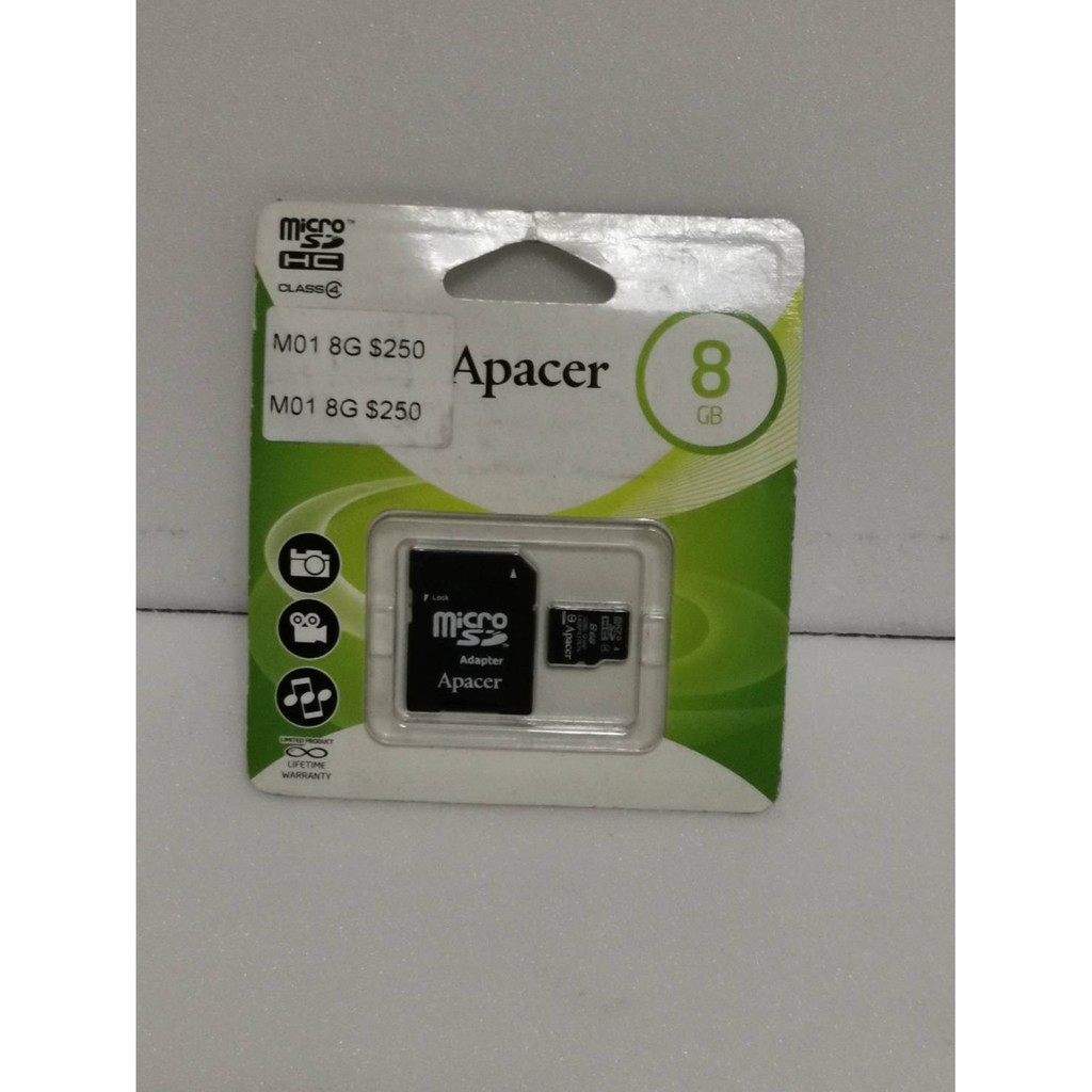 神腦 記憶D 8GB Class卡 Apacer Micro S 4(含SD轉卡) 台灣製