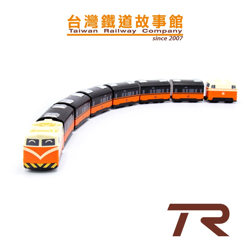 鐵支路模型 QV009TR1 台灣鐵路 鳴日號觀光列車 8節列車組 迴力車 小火車 | TR台灣鐵道故事館