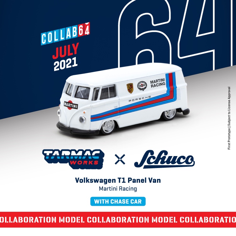 Tarmac Works VW T1 Panel Van, Martini Racing T64S-005-MAR