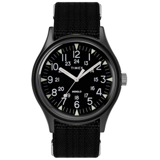 【TIMEX】天美時 MK1 潮流軍錶(黑面/銀黃條紋 TXTW2R81000)