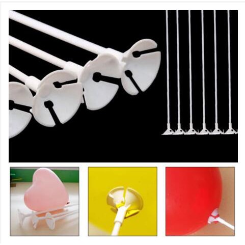 20/50/100pcs 乳膠氣球棒白色 PVC 棒用於乳膠氣球派對裝飾