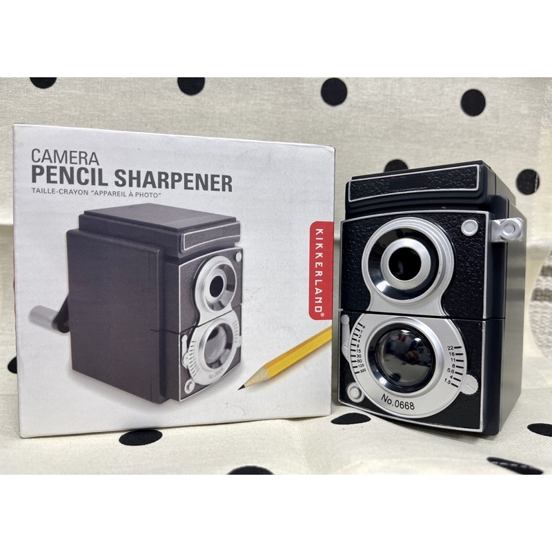 全新 Kikkerland復古雙眼相機造型削鉛筆機Camera Pencil Sharpener