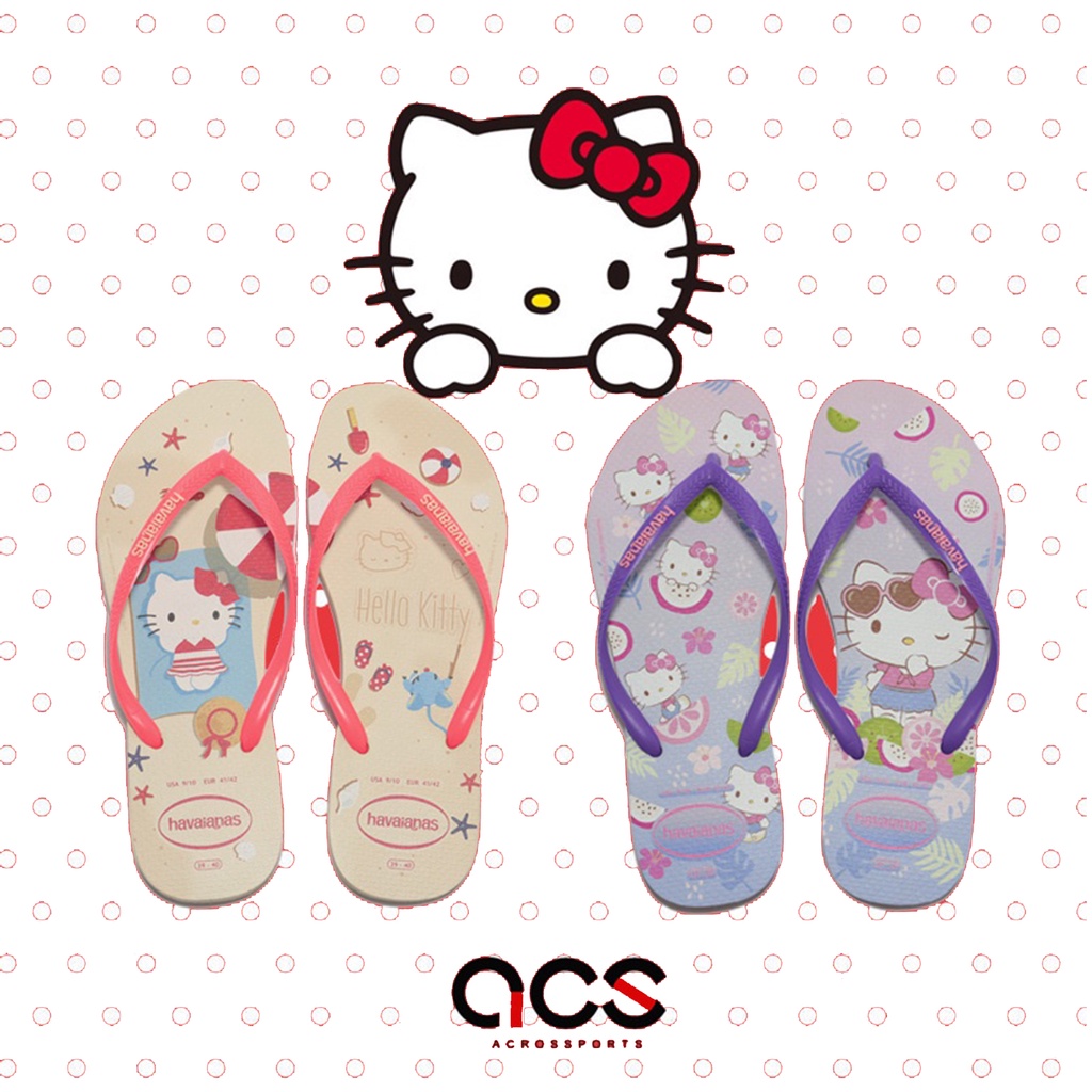 Havaianas 拖鞋 Slim Hello Kitty 凱蒂貓 三麗鷗 夾腳拖 哈瓦仕 人字拖 兩色任選【ACS】