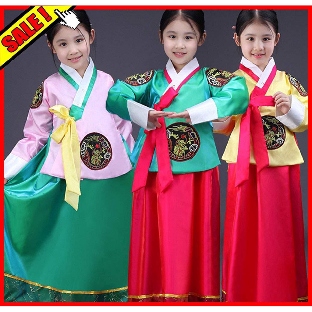 Zoorom 女孩傳統兒童韓國韓服套裝禮服服裝