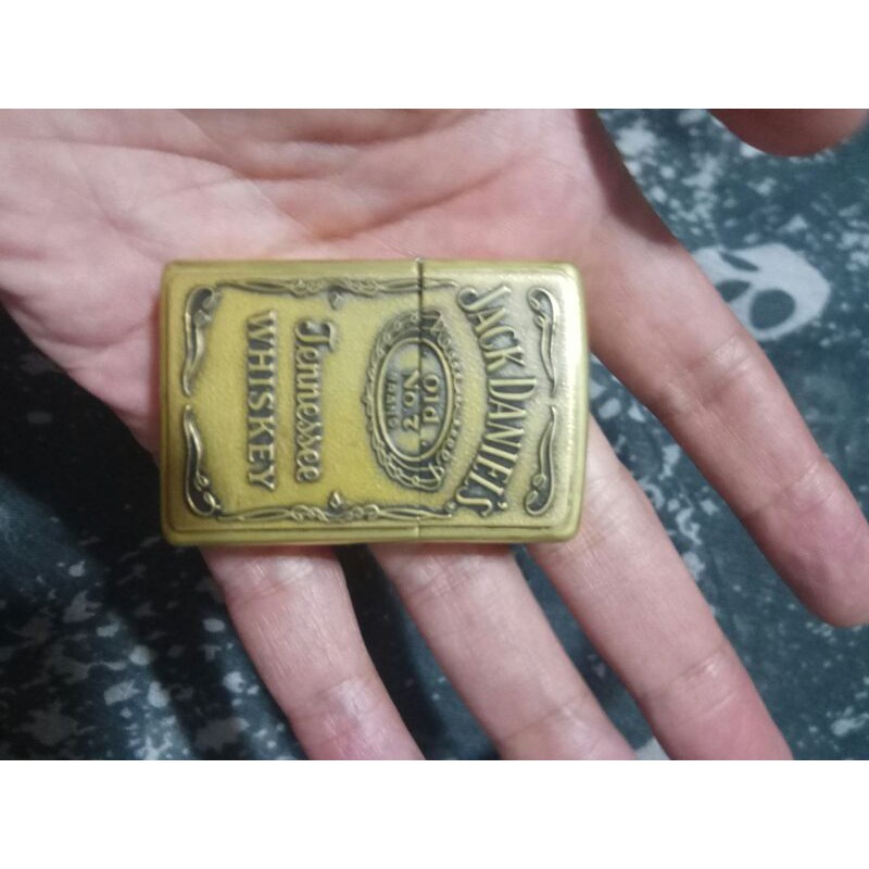 二手 zippo 黃銅 Jack Daniel’s   傑克 丹尼斯 煤油 打火機