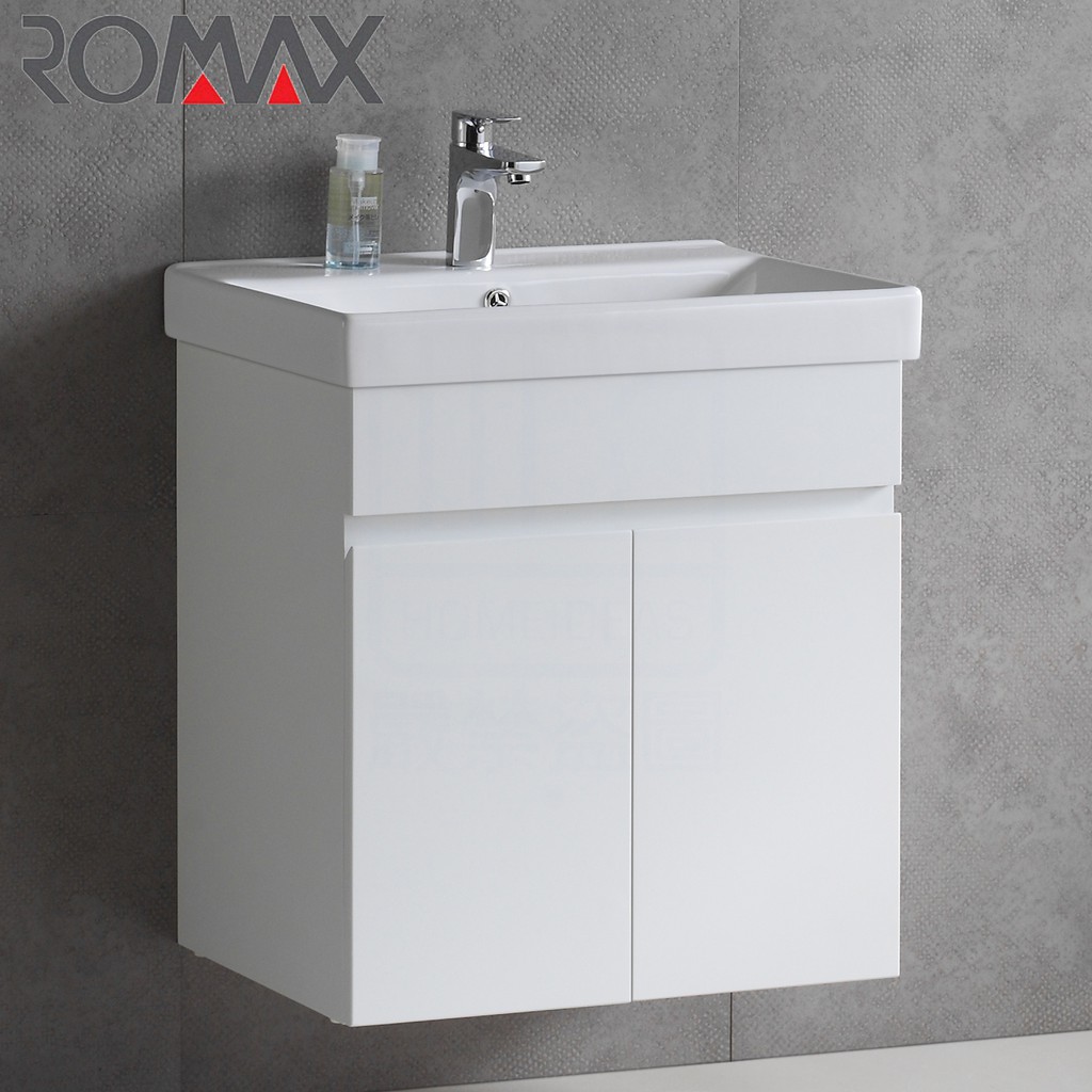 《ROMAX 羅曼史》5層環保鋼琴烤漆 60cm 面盆浴櫃組 TW1-60+RD11 全櫃體防水發泡板材質 都會區免運費