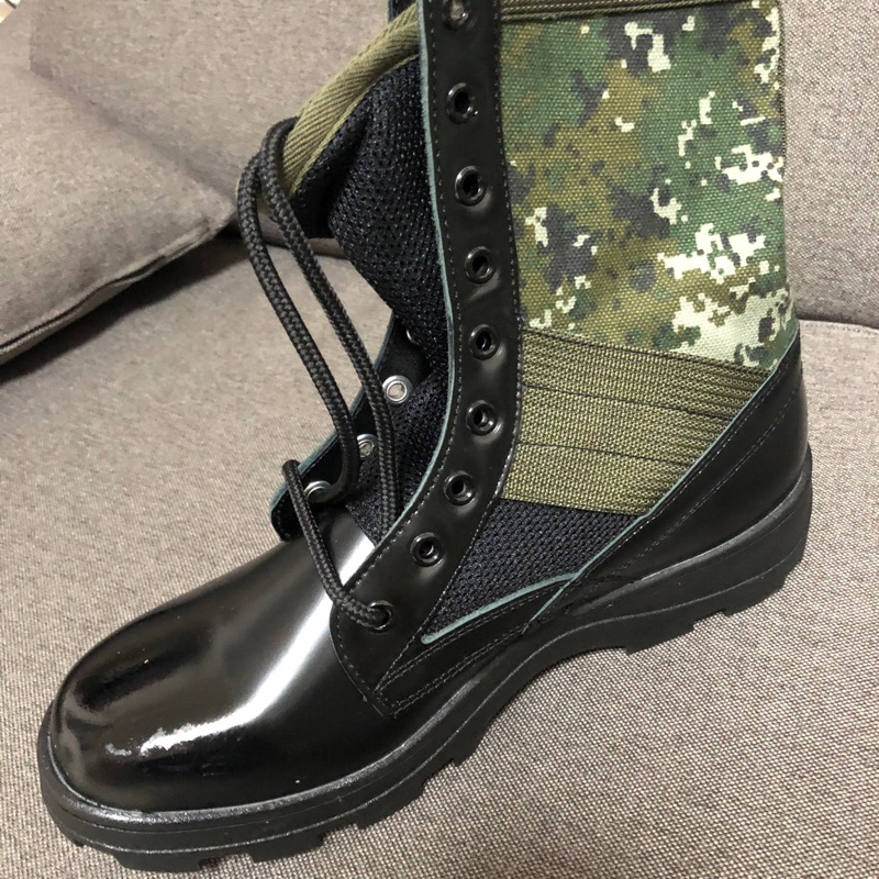 全新 國軍 數位迷彩野戰靴 數位迷彩鞋 CB-99式數位迷彩長統帆布皮鞋（大頭皮鞋）日規27.5cm 生存遊戲