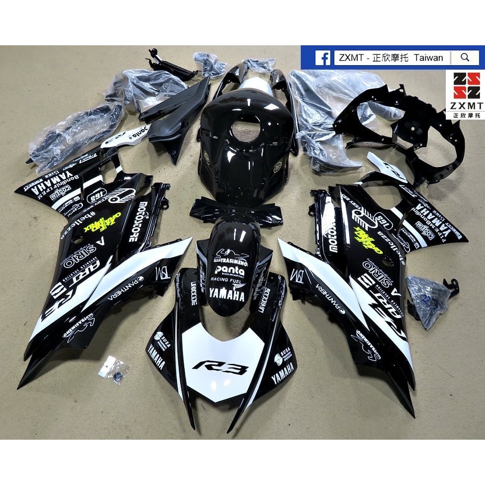 小安用 2020 YAMAHA YZF-R3  亮光黑/白 TRASIMENO TEAM 版本