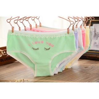 ❤ My Dear 貼身衣物小舖 ❤ 馬卡龍色可愛睫毛蕾絲內褲-307