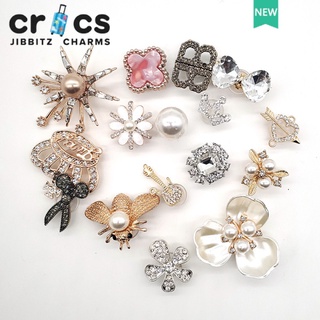 crocs 鞋釦 洞洞鞋鞋釦 時尚珠寶鑽石珍珠配飾 適用於crocs裝飾配件 金屬jibbitz