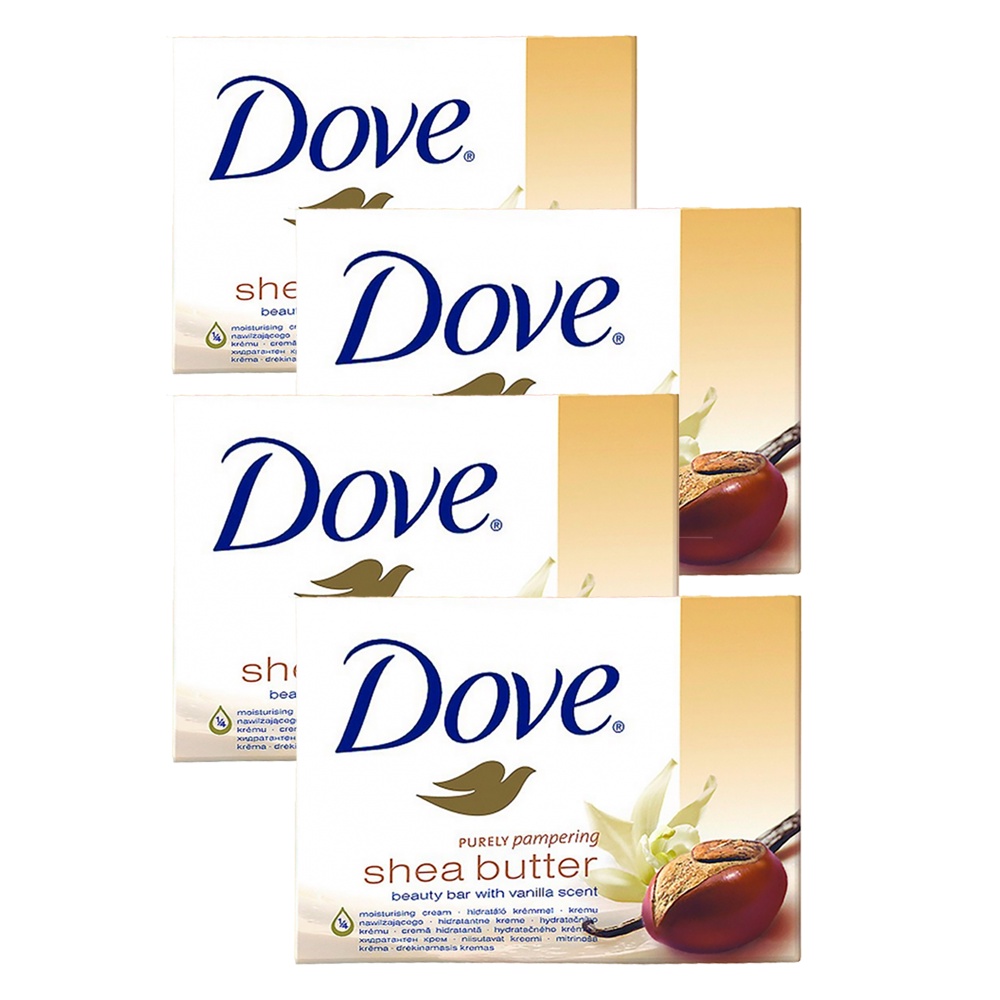 【Dove 多芬】乳霜滋潤香皂-乳油木果(90g*4塊/組)【兔雜tuzha】