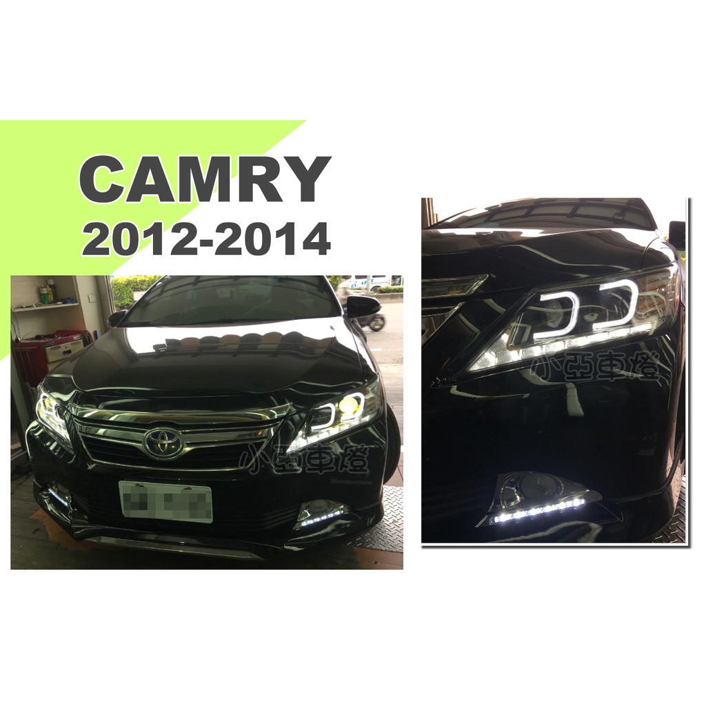 小亞車燈改裝＊全新 CAMRY 7代 CAMRY 12 13 14 雙C 導光 R8 LED 燈眉 魚眼 大燈