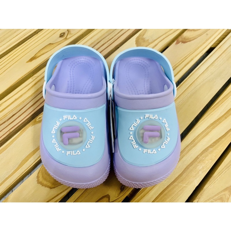 《FILA》兒童 電燈園丁鞋 紫