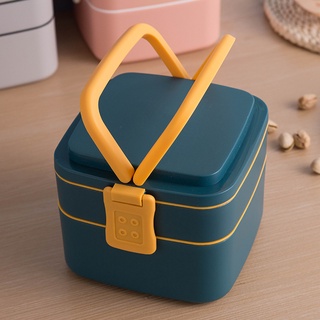 雙層手提飯盒帶蓋便噹盒上班族日式學生餐盒健身餐微波爐可加熱